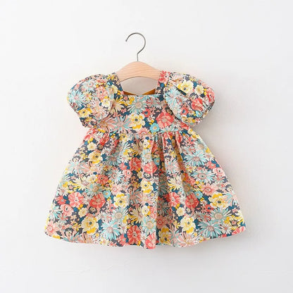 Ditsy Floral Baby Cotton Dress - Peachy Bloomers