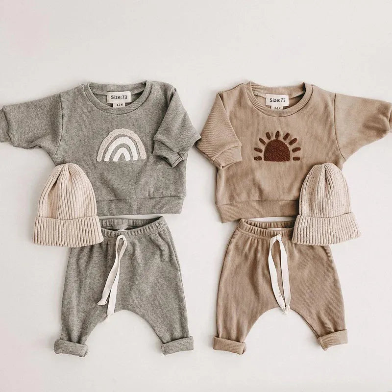 Baby Casual Sweatshirt and Sweatpants Set - Peachy Bloomers