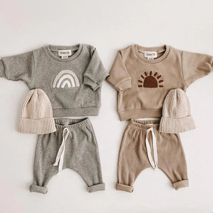 Baby Casual Sweatshirt and Sweatpants Set - Peachy Bloomers