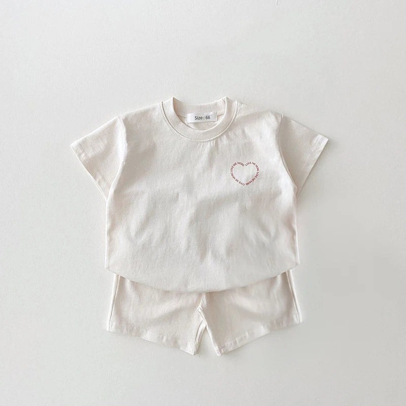 HEART BABY T-SHIRT AND SHORTS SET - Peachy Bloomers