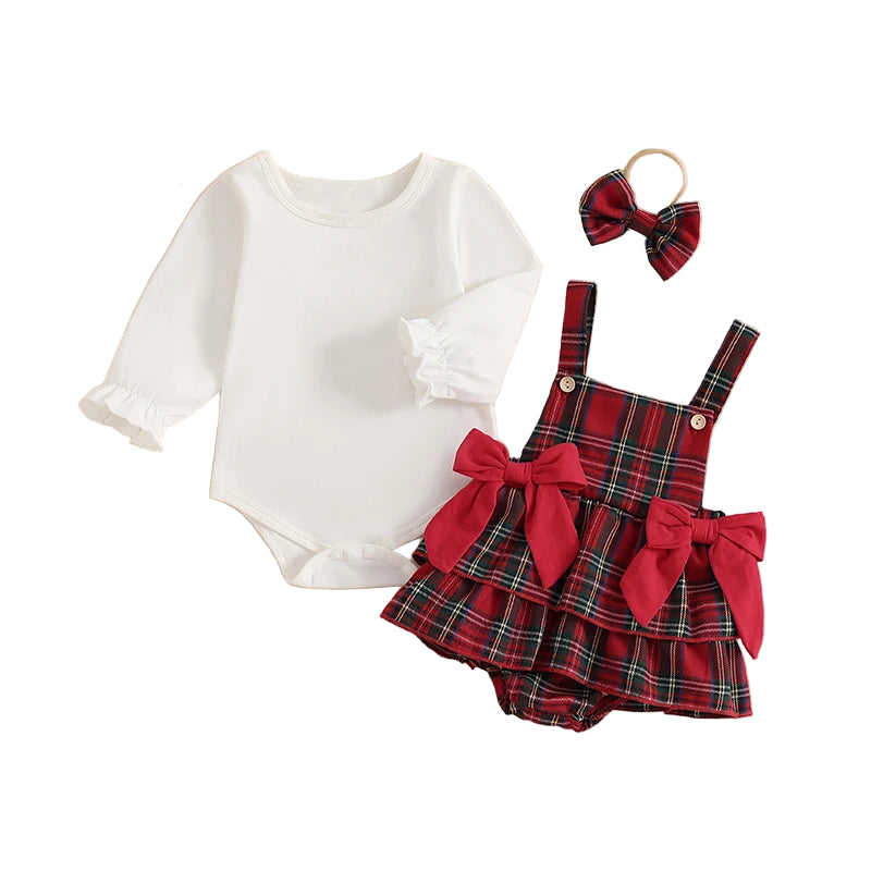 Baby Girls 3-Piece Christmas Outfit Set