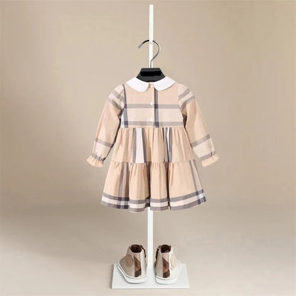 Organic Cotton British Plaid Dress