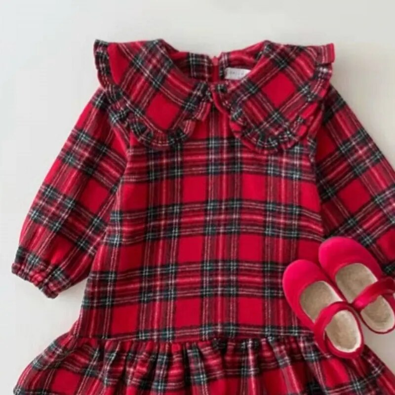 PLAID RED DRESS