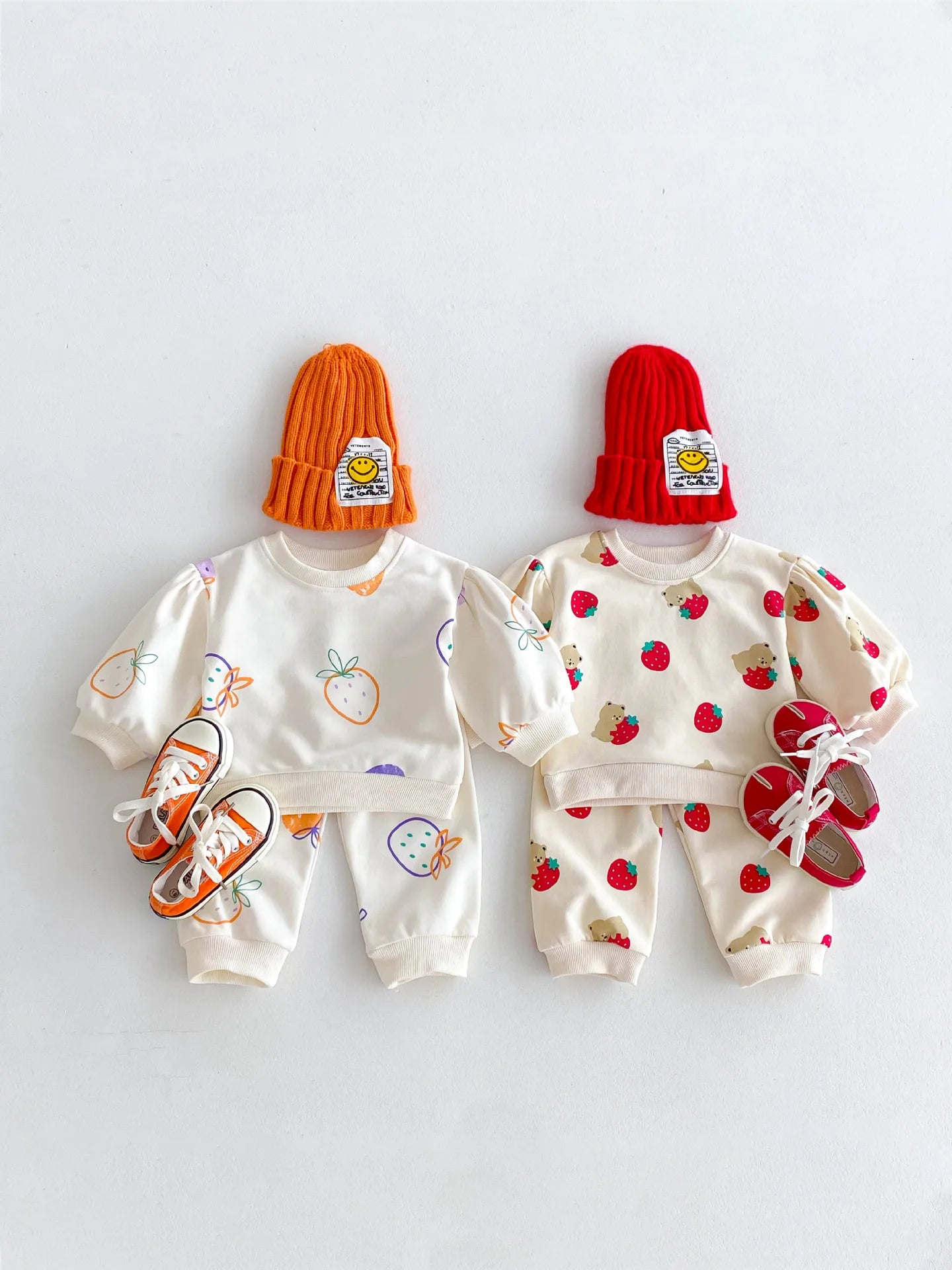 Baby Strawberry Sweatshirt & Sweatpants Set