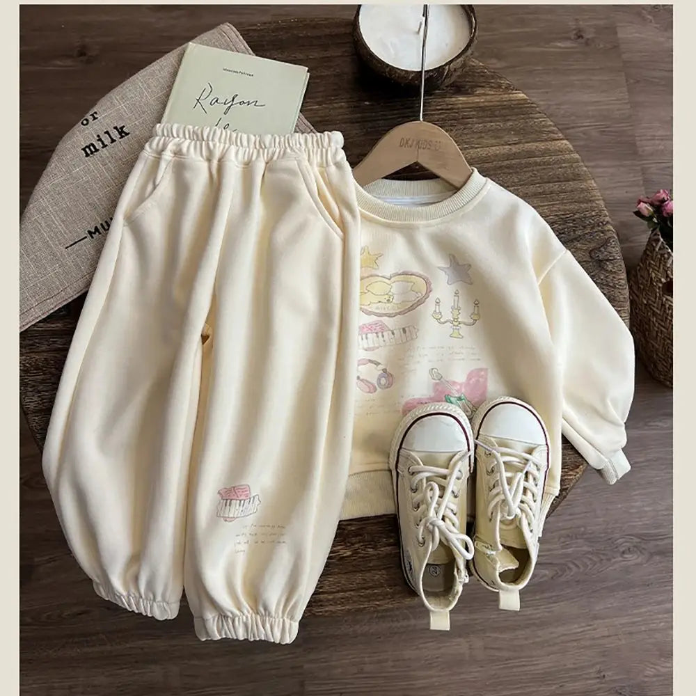 Girls Princess Sweatshirt and Pants Set