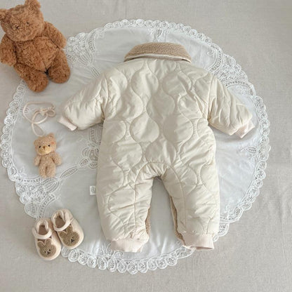 Fleece Quilted Lamb Wool Jumpsuit - Peachy Bloomers