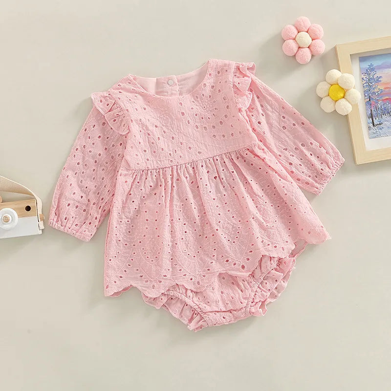 Cotton Lace Ruffle Baby Set - Peachy Bloomers