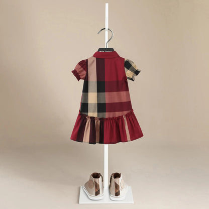 Organic Cotton Button Down Plaid Dress