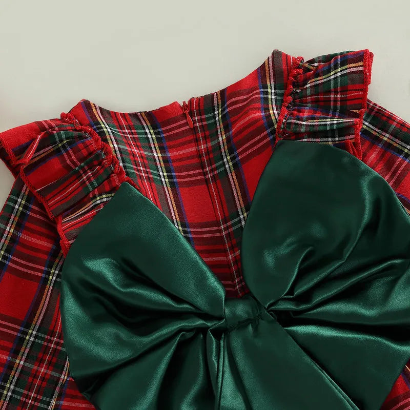 Girls Christmas Tartan Dress