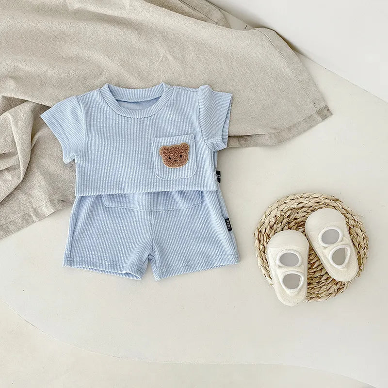 Baby Bear Top & Shorts Set - Peachy Bloomers