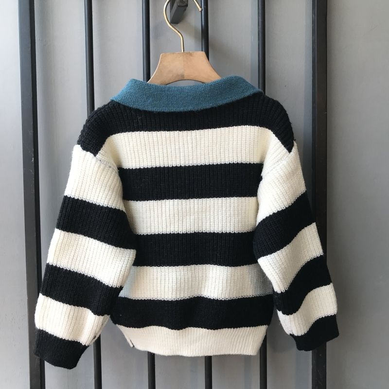 Stripe Bear Knit Sweater