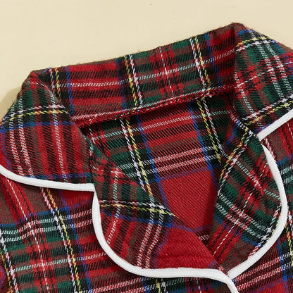 Infant Red Plaid  Holiday Jumpsuit