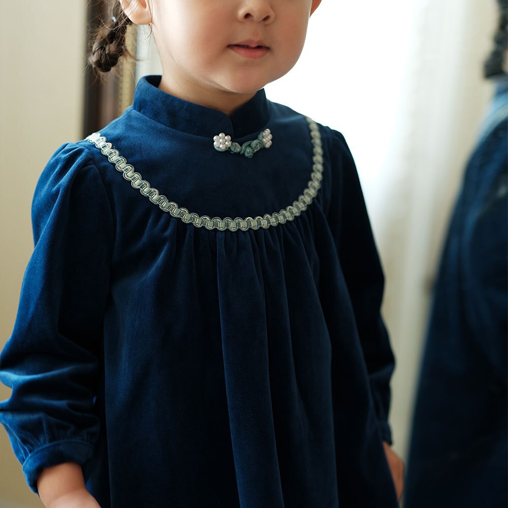 Royal Blue Velvet Dress