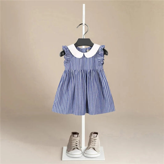 Stripe Cotton Flare Dress