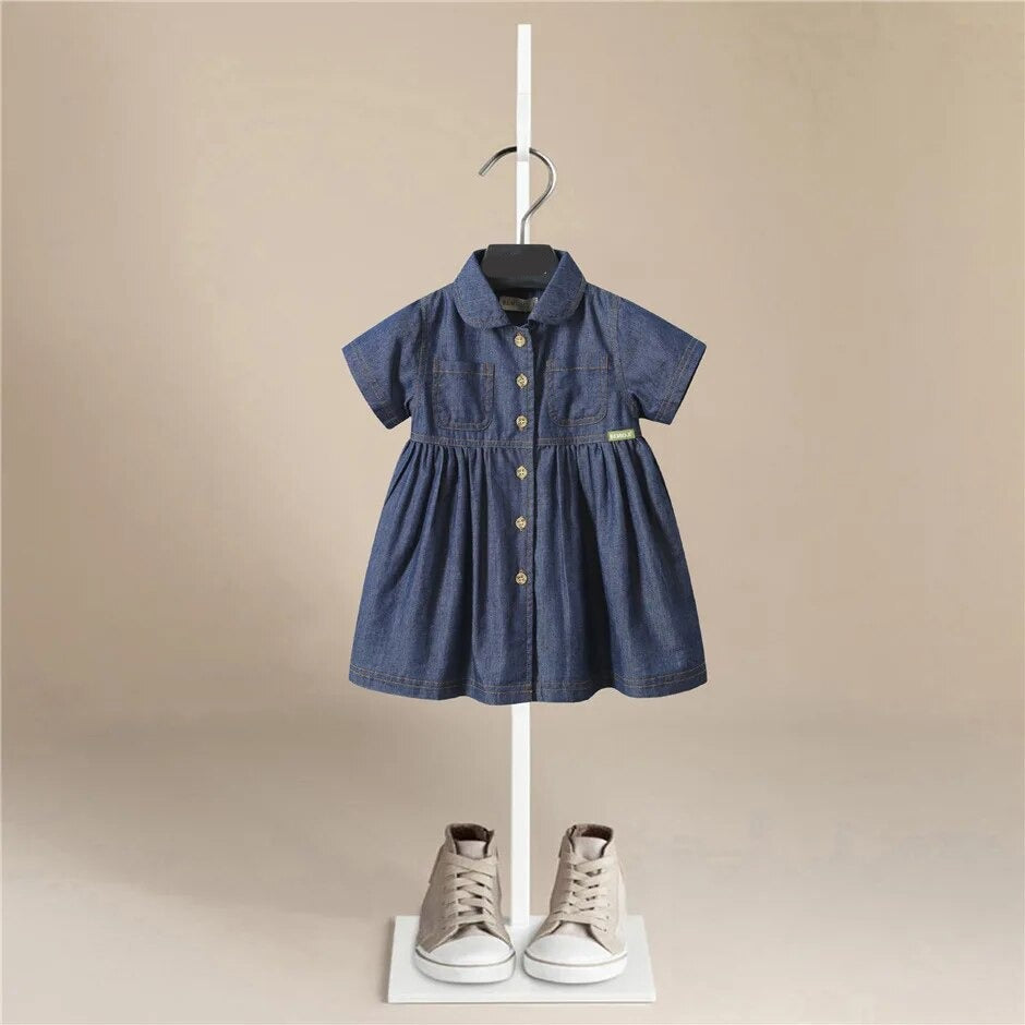 Cotton Denim Dress - Peachy Bloomers