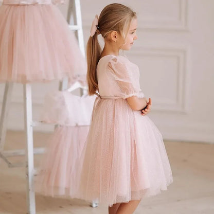 Girls Sparkle PInk Tutu Tulle Dress