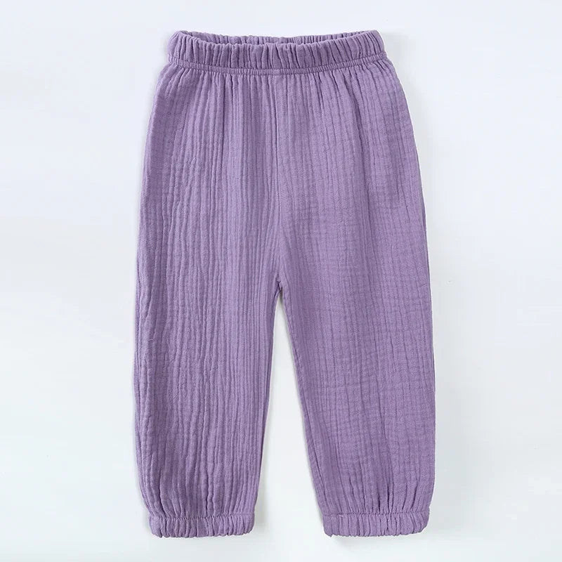 Organic Cotton Muslin Baby Pants – Soft, Breathable & Stylish