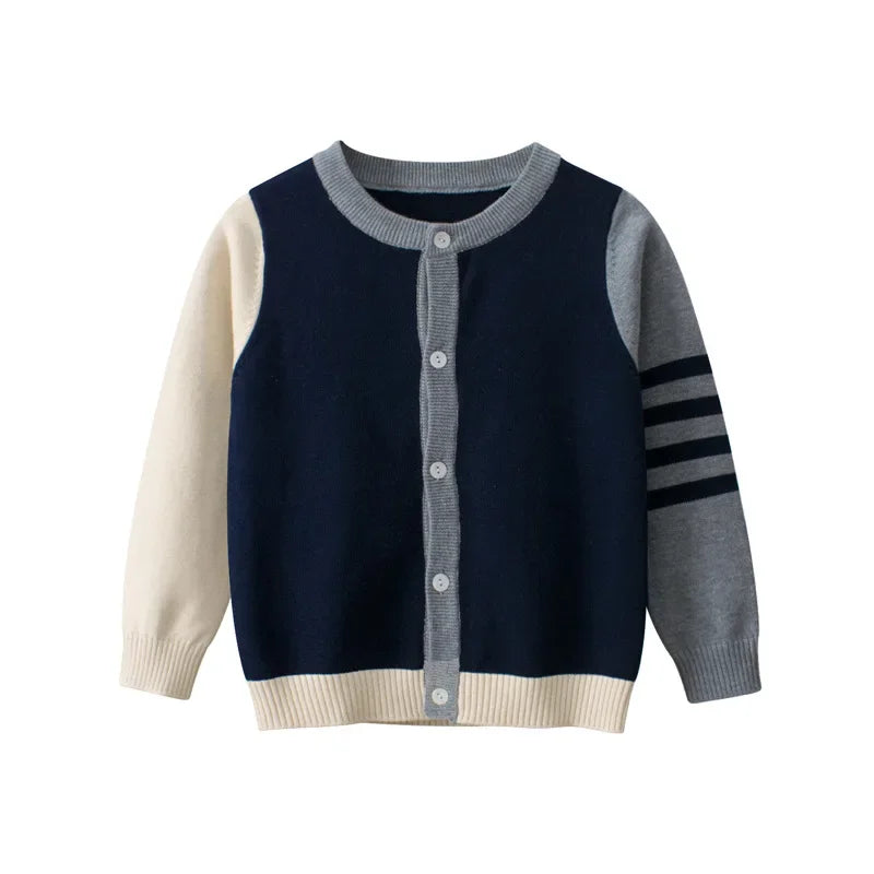 Causal Stripe Cotton Cardigan