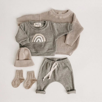 Baby Casual Sweatshirt and Sweatpants Set - Peachy Bloomers