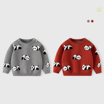 Panda Cotton Knit Sweater