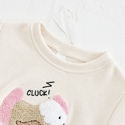 Animal Patch sweatshirt and Sweatpants Set