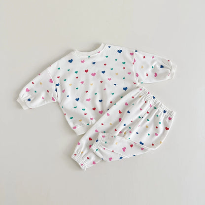 Full of Hearts Sweatshirt and Sweatpants Set - Peachy Bloomers