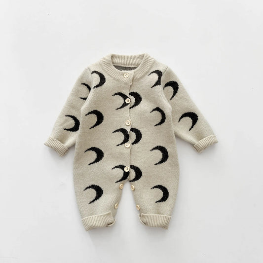 Baby Moon Knit Jumpsuit - Peachy Bloomers