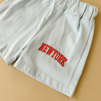 New York Cotton T-Shirt & Shorts Set