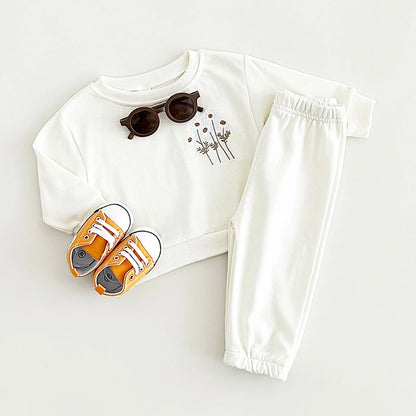 Girls Daisy Sweatshirt and Sweatpants Set