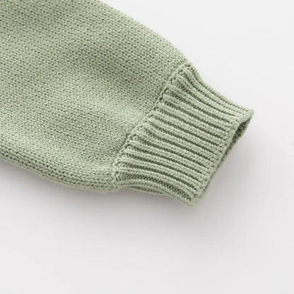 Pink Flower Embroidery Knit Cardigan