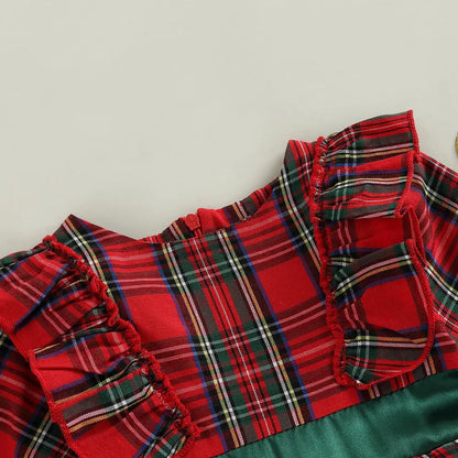 Girls Christmas Tartan Dress