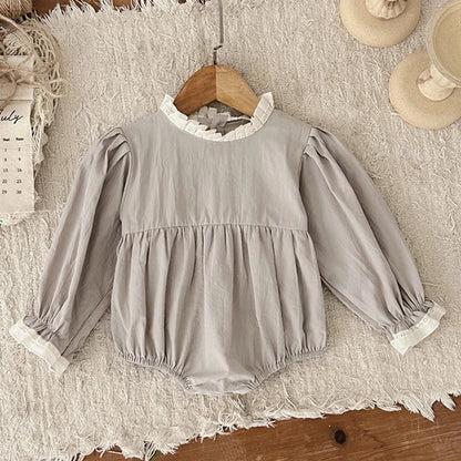 Baby Girls Gray Party Romper