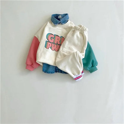 GRL PWR Mommy & Me Sweatshirt Set - Peachy Bloomers