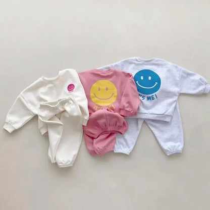 Toddler Smiley Sweatshirt and Sweatpants Set