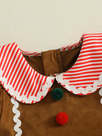 Girls Christmas Gingerbread Dress