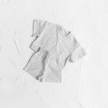 Boys Cotton T-Shirt and Shorts Set – Minimalist Summer Style