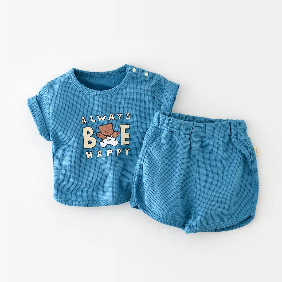 Happy Bear Top Bottom & Romper - Peachy Bloomers