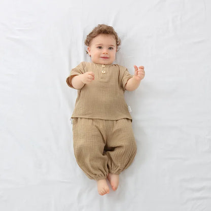 Unisex Organic Cotton Muslin Baby Set