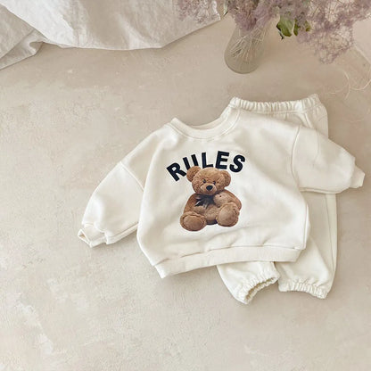 Bear Rules Sweatshirt and Sweatpants Set - Peachy Bloomers