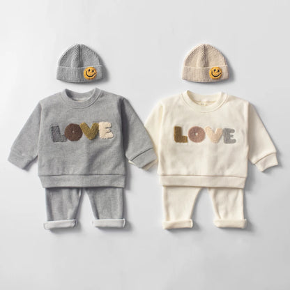 Love Sweatshirt and Sweatpants Set