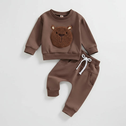 Little Bear Baby Cotton Sweatshirt & Sweatpants Set