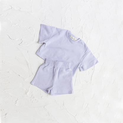 Boys Cotton T-Shirt and Shorts Set – Minimalist Summer Style