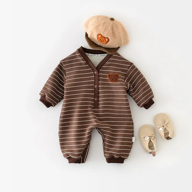 Bear Jumpsuit with Due Lining - Peachy Bloomers