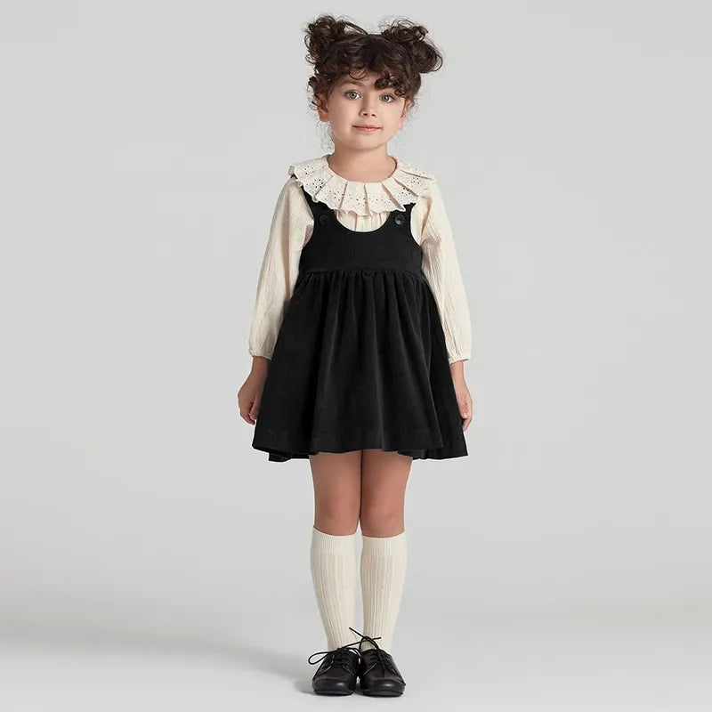 Girls Retro Corduroy Dress - Peachy Bloomers