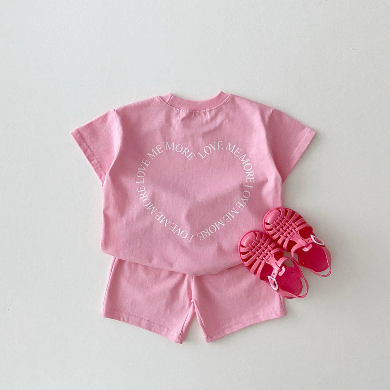 HEART BABY T-SHIRT AND SHORTS SET - Peachy Bloomers