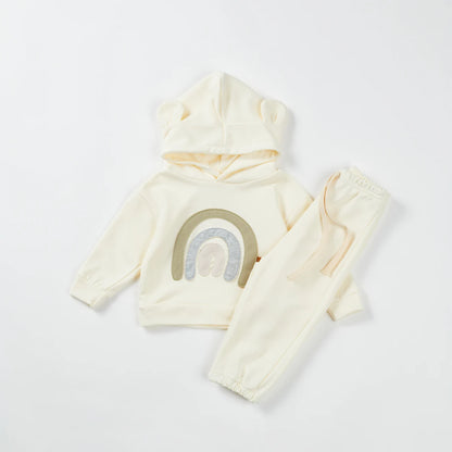 Rainbow Hoodie and Sweatpants Set