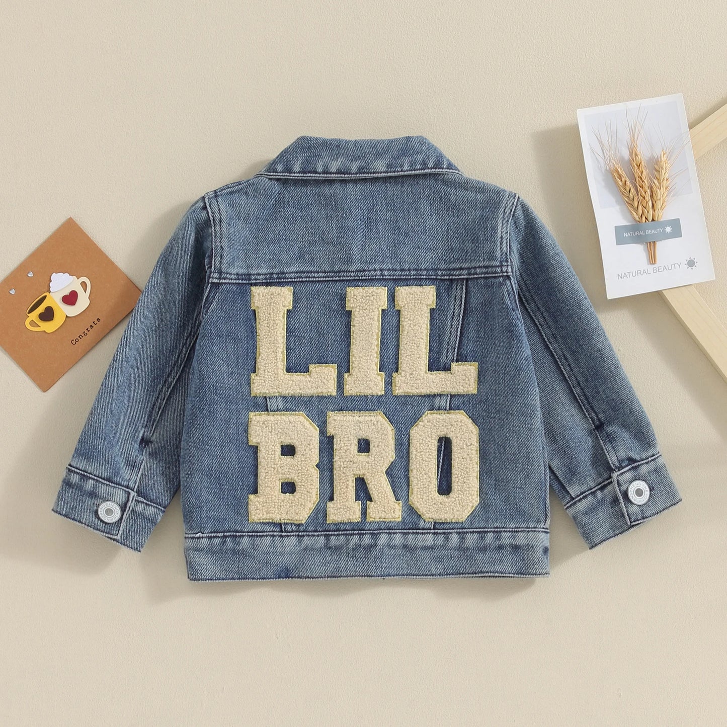 BIG BRO & LIL BRO Matching Denim Jackets – 95% Cotton | The Cutest Brother Outfit Set