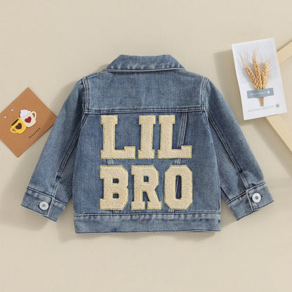 BIG BRO & LIL BRO Matching Denim Jackets – 95% Cotton | The Cutest Brother Outfit Set