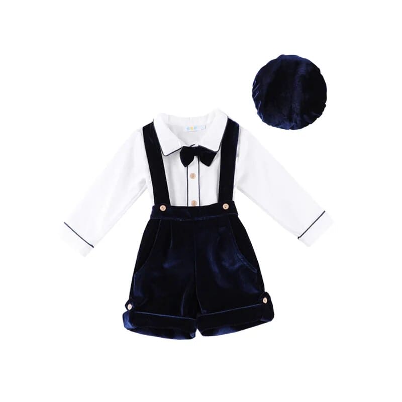 Boys Velvet Outfit Set - Peachy Bloomers