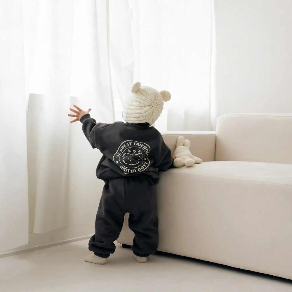 Spring Bear Sweatshirt and Sweatpants Set